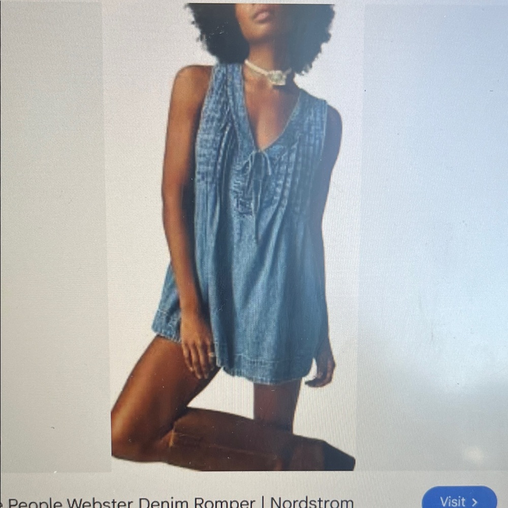 Free People Denim Romper